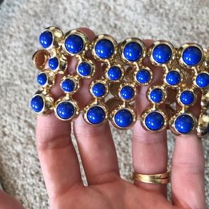 Gold and blue bracelet